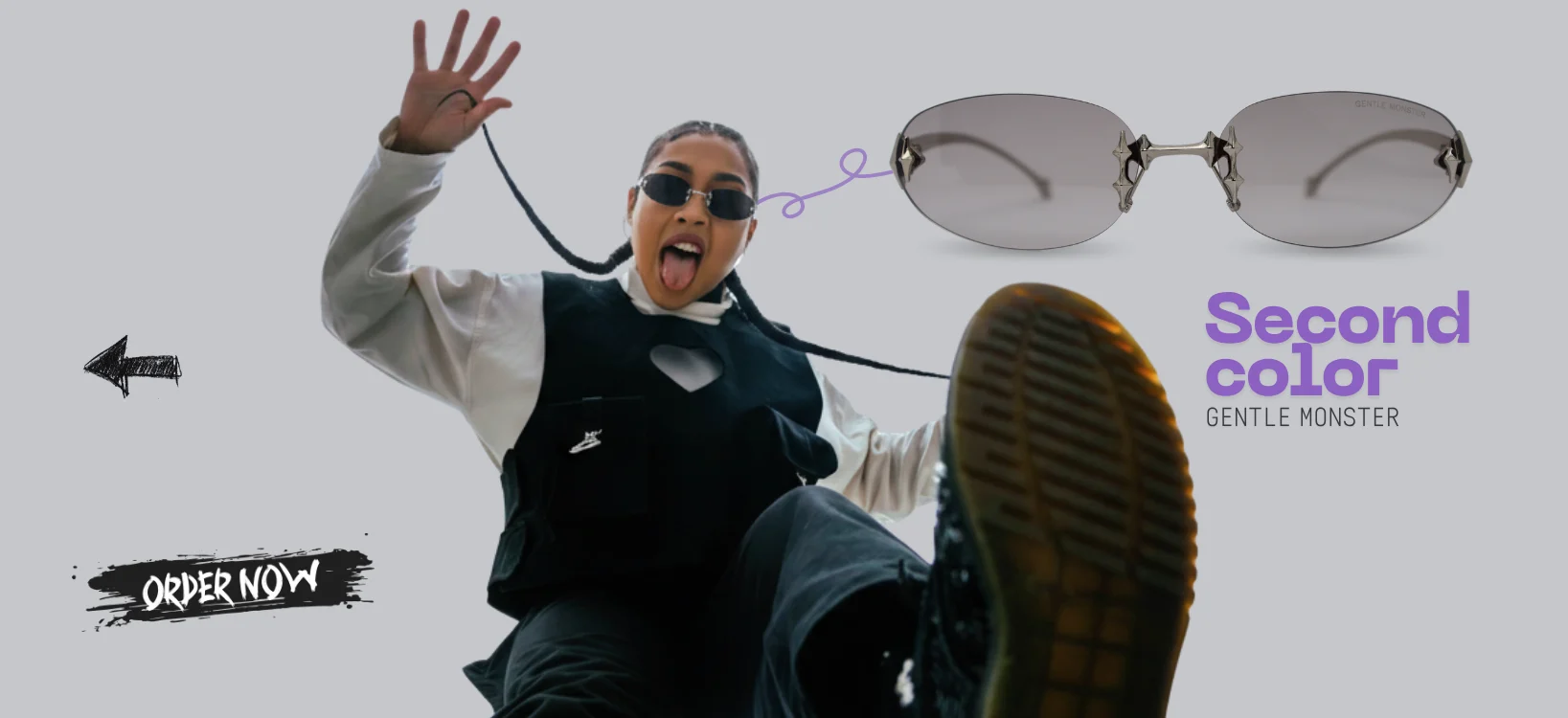 استایل-دخترانه-با-عینک-فریم-لس استایل دختر با عینک جنتل مانستر فریم لس