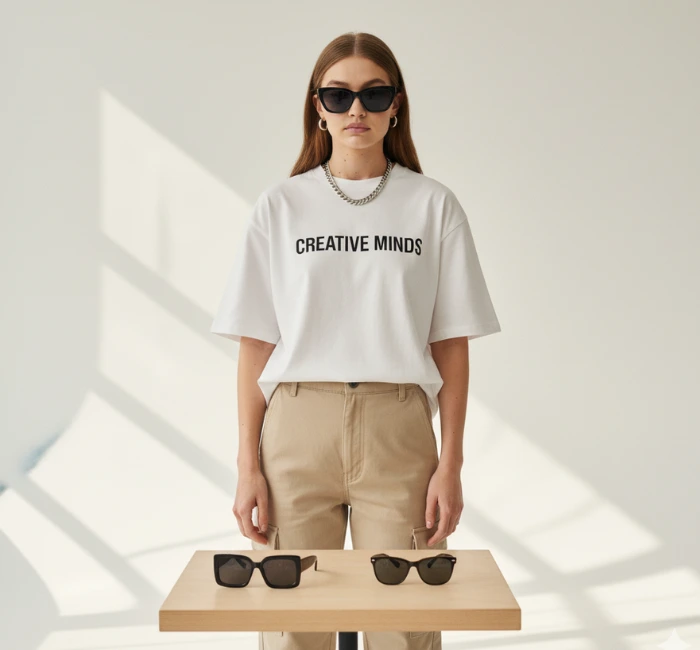 عینک اور سایز برای صورت گرد