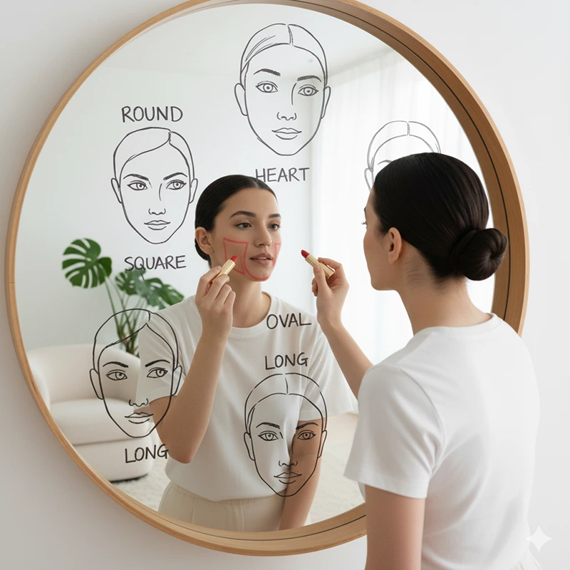 تشخیص فرم صورت مقابل آینه